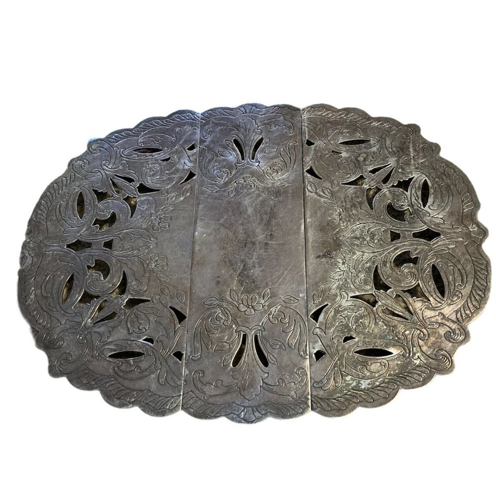 Vintage Poole Silver-plate Adjustable Footed